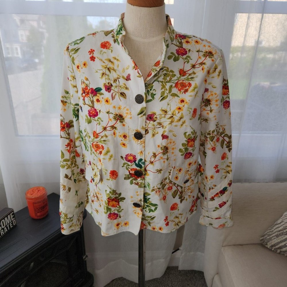 Colleen Atwood Alice Through the Looking Glass in Wonderland Floral Jacket LARGE